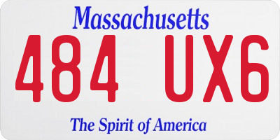 MA license plate 484UX6