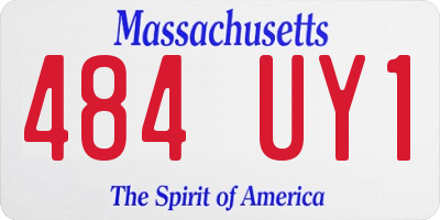 MA license plate 484UY1