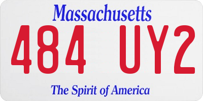 MA license plate 484UY2