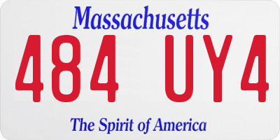 MA license plate 484UY4