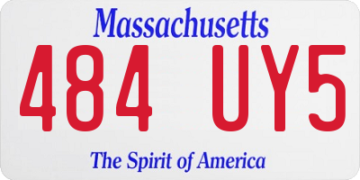 MA license plate 484UY5