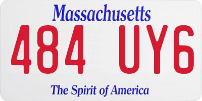 MA license plate 484UY6