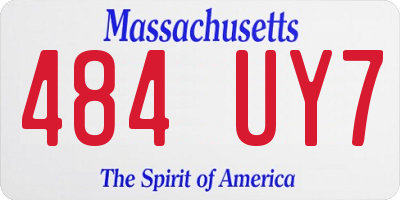 MA license plate 484UY7