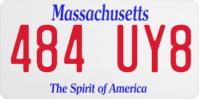 MA license plate 484UY8