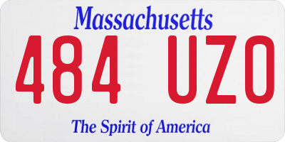 MA license plate 484UZ0