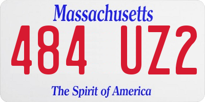 MA license plate 484UZ2