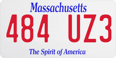 MA license plate 484UZ3