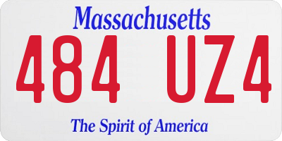 MA license plate 484UZ4