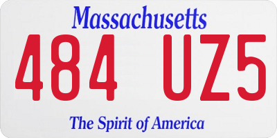MA license plate 484UZ5