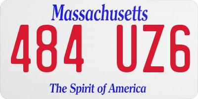 MA license plate 484UZ6