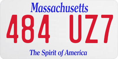 MA license plate 484UZ7