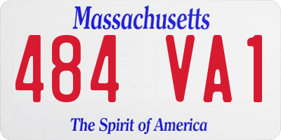 MA license plate 484VA1