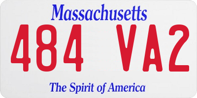 MA license plate 484VA2