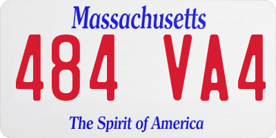MA license plate 484VA4