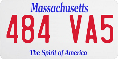 MA license plate 484VA5