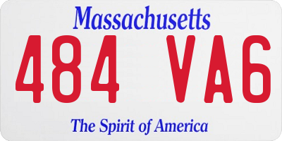 MA license plate 484VA6