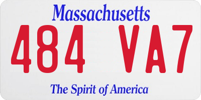 MA license plate 484VA7