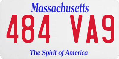 MA license plate 484VA9