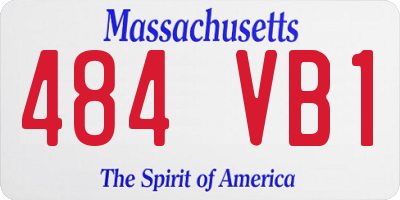 MA license plate 484VB1