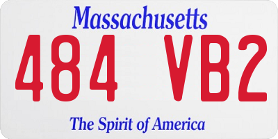 MA license plate 484VB2
