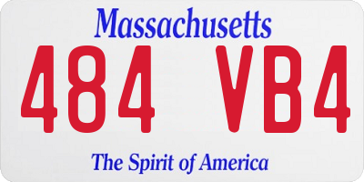 MA license plate 484VB4