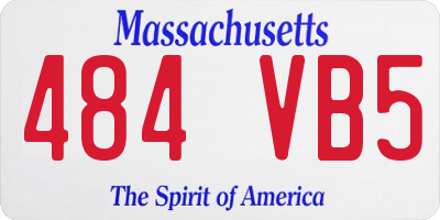 MA license plate 484VB5