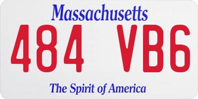 MA license plate 484VB6