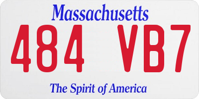 MA license plate 484VB7