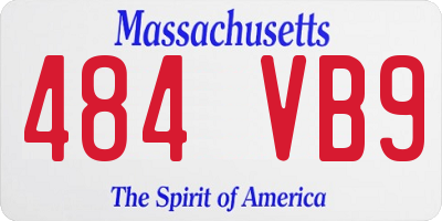 MA license plate 484VB9