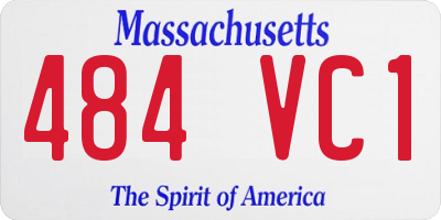 MA license plate 484VC1
