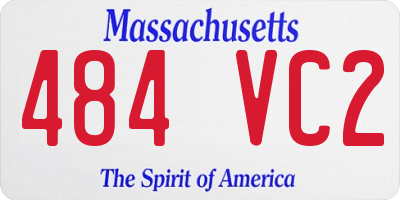 MA license plate 484VC2