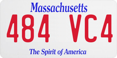 MA license plate 484VC4