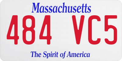 MA license plate 484VC5