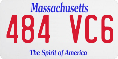 MA license plate 484VC6