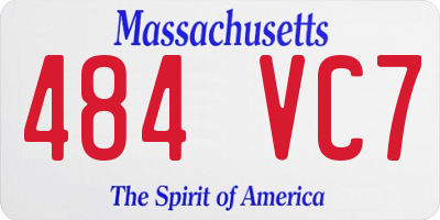MA license plate 484VC7
