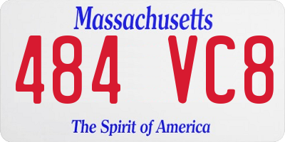 MA license plate 484VC8