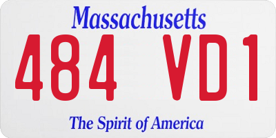 MA license plate 484VD1