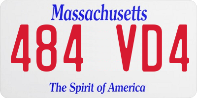 MA license plate 484VD4