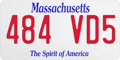 MA license plate 484VD5