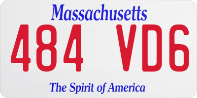 MA license plate 484VD6