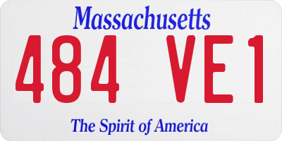 MA license plate 484VE1