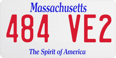 MA license plate 484VE2