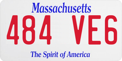 MA license plate 484VE6