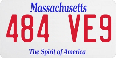 MA license plate 484VE9