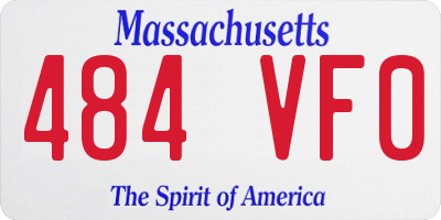 MA license plate 484VF0