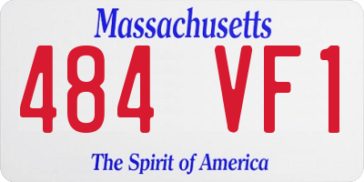 MA license plate 484VF1
