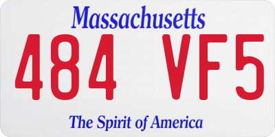 MA license plate 484VF5