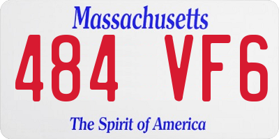MA license plate 484VF6