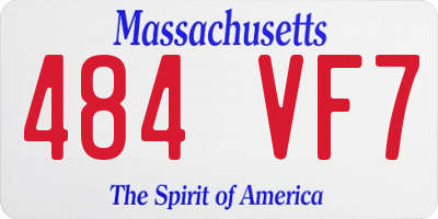 MA license plate 484VF7