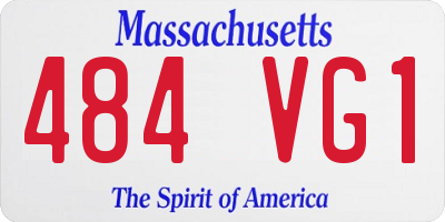 MA license plate 484VG1